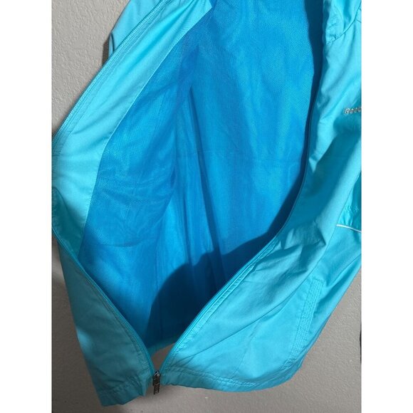 Reebok Womens Lightweight Blue Full-Zip Hooded Jacket With Elastic Cuffs Size S - Picture 9 of 11